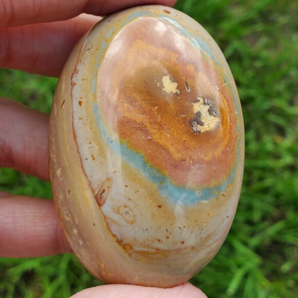 Polychrome Jasper Palm Stone (PC203) - Picture 1 of 7